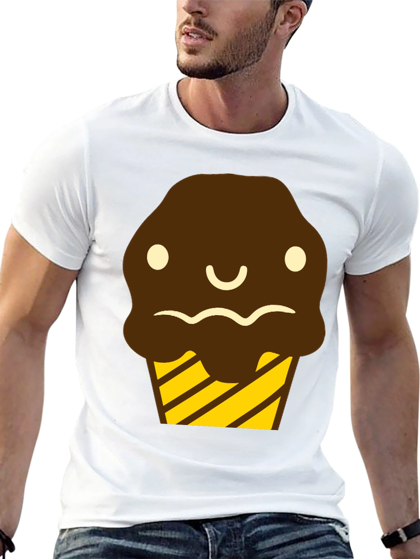 Cute Cupcake Graphic T-Shirt - Black Cotton Tee