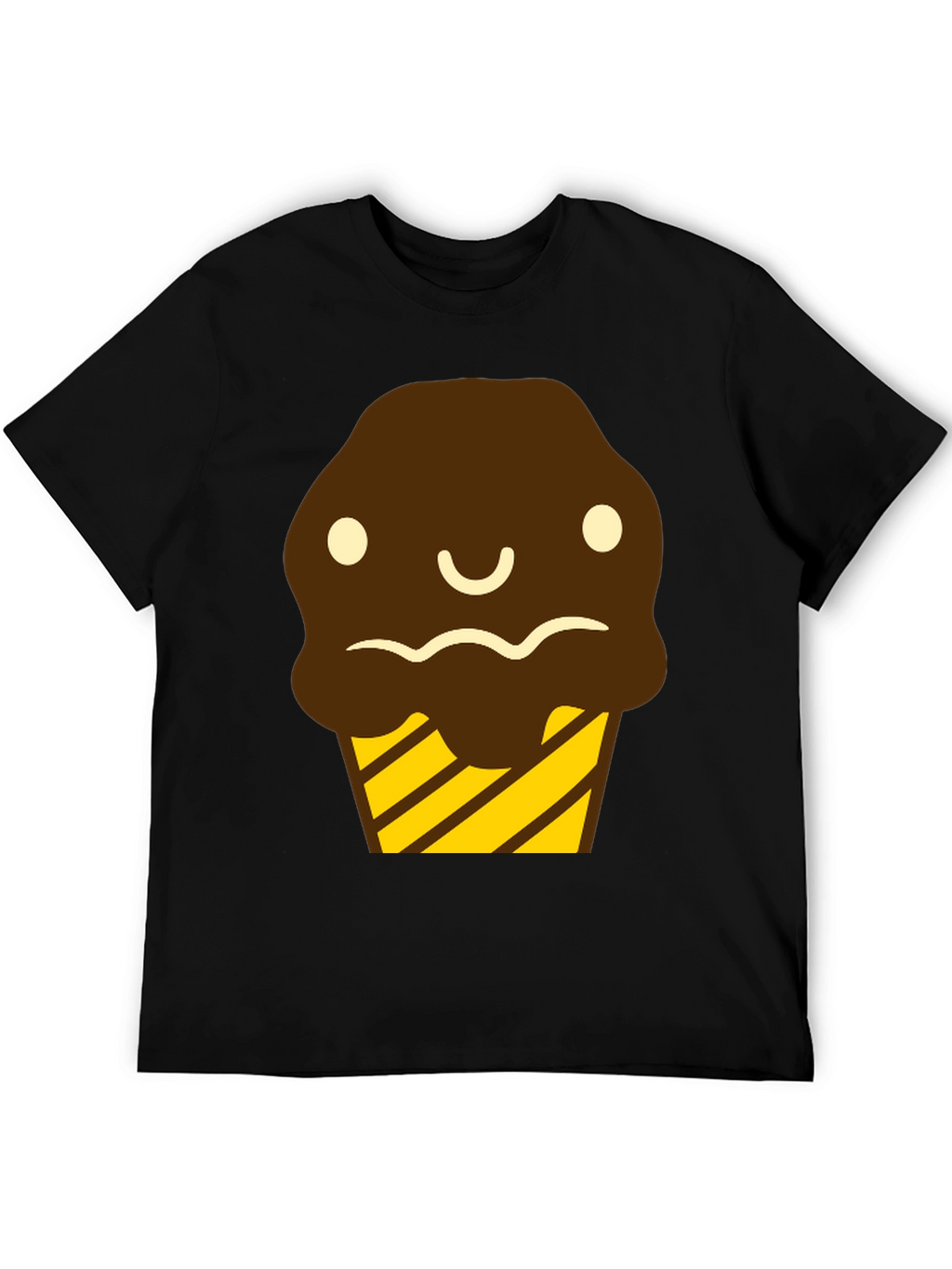 Cute Cupcake Graphic T-Shirt - Black Cotton Tee