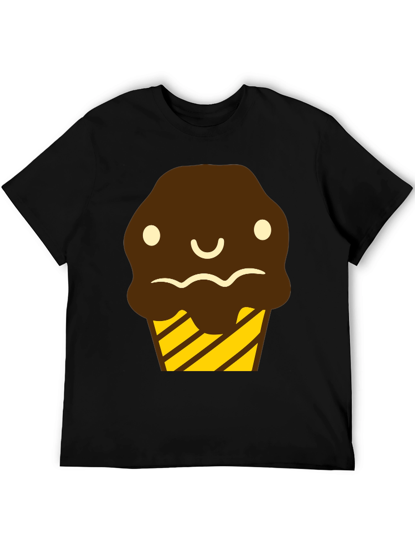 Cute Cupcake Graphic T-Shirt - Black Cotton Tee