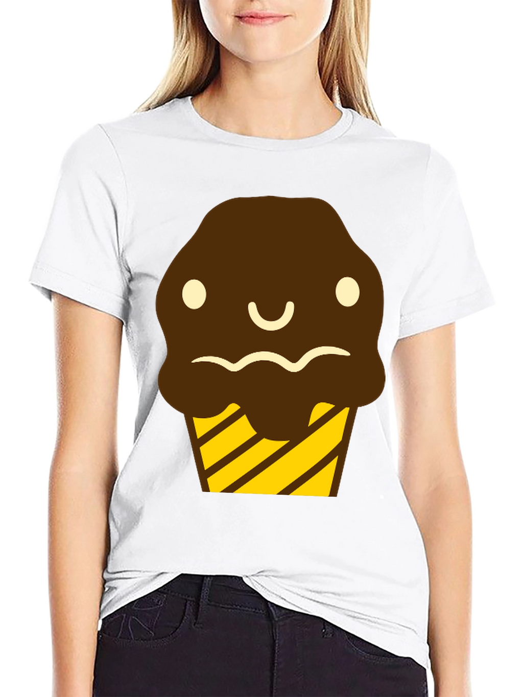 Cute Cupcake Graphic T-Shirt - Black Cotton Tee