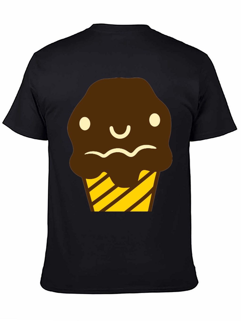 Cute Cupcake Graphic T-Shirt - Black Cotton Tee