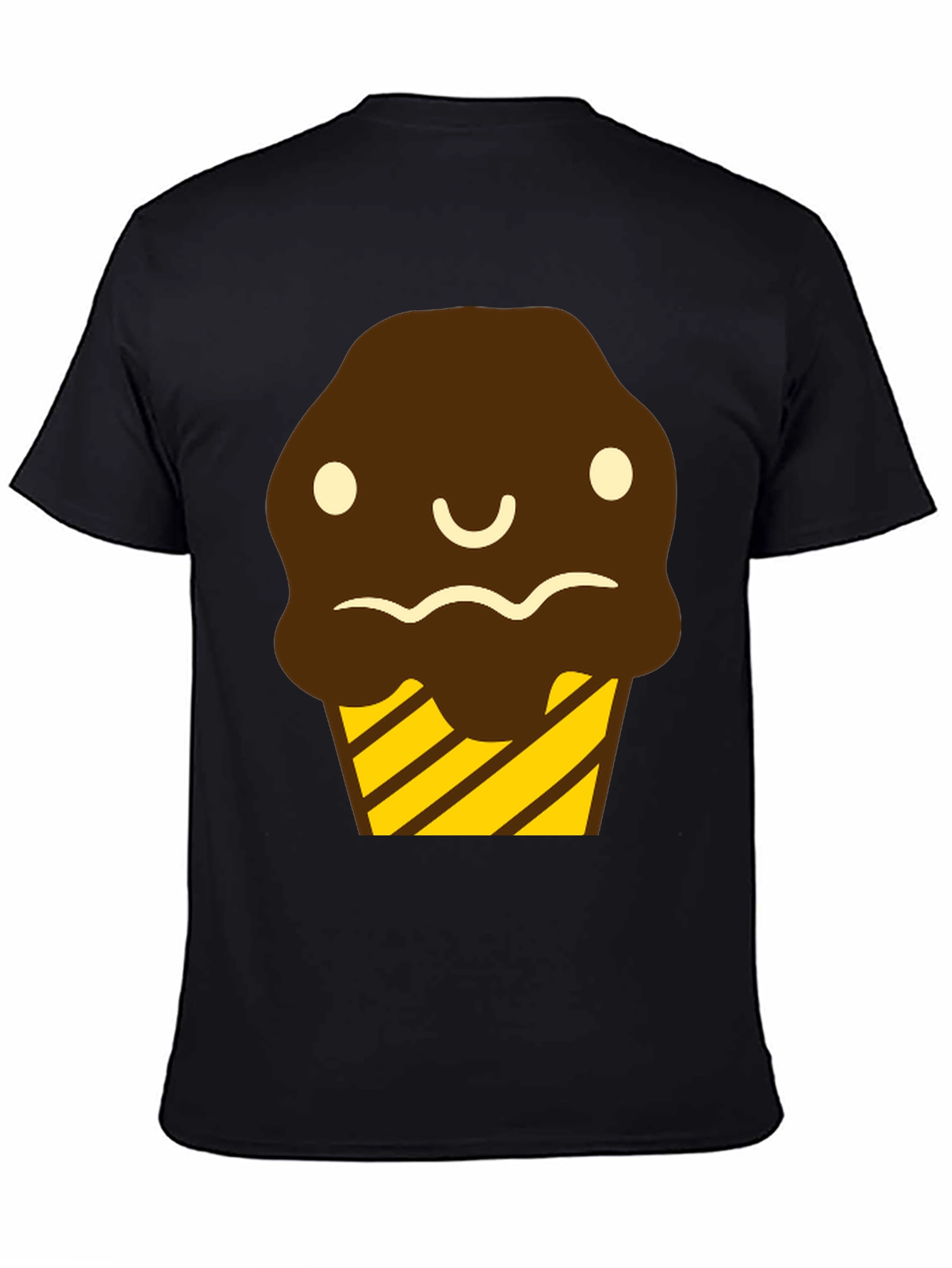 Cute Cupcake Graphic T-Shirt - Black Cotton Tee