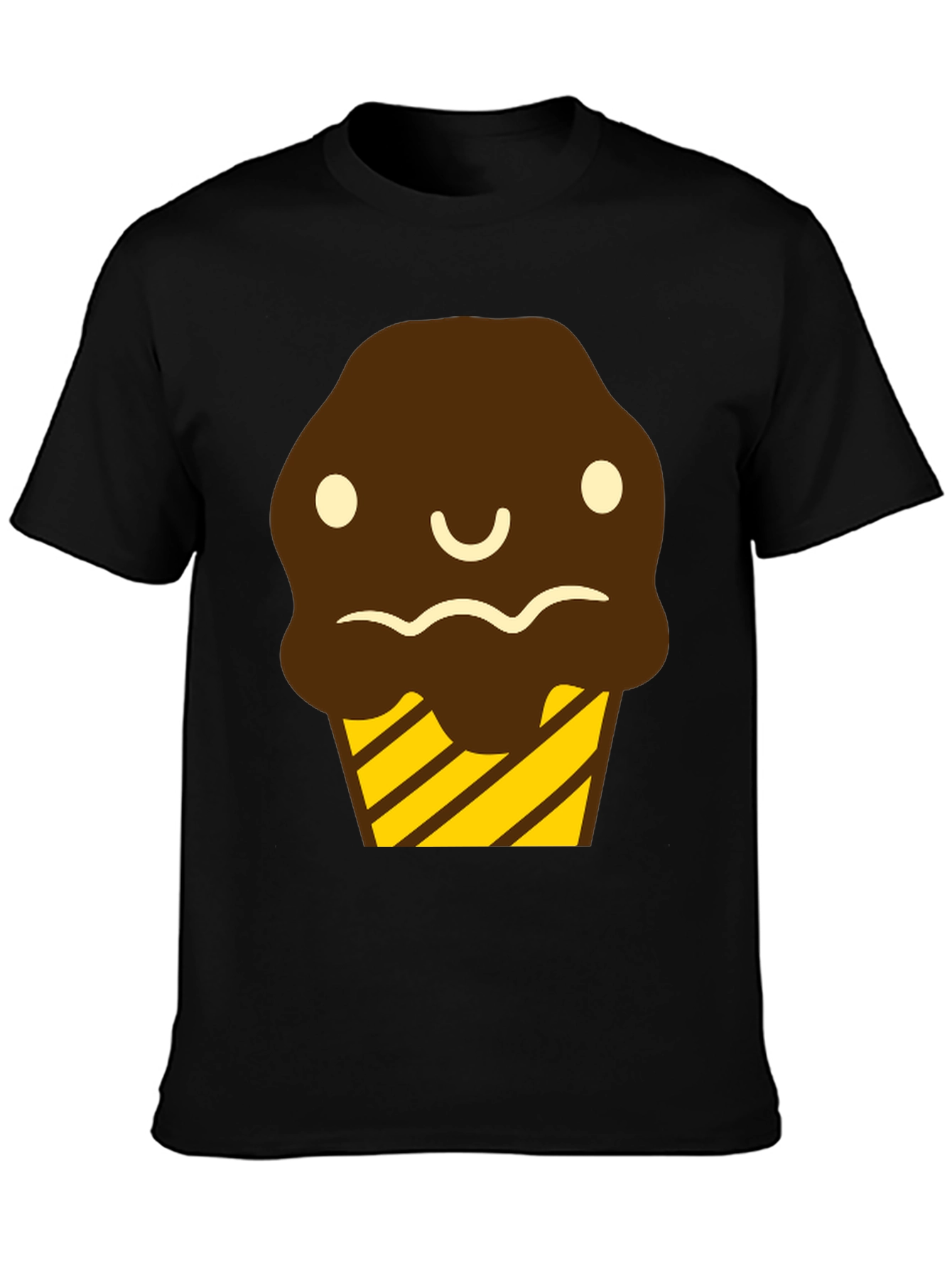 Cute Cupcake Graphic T-Shirt - Black Cotton Tee