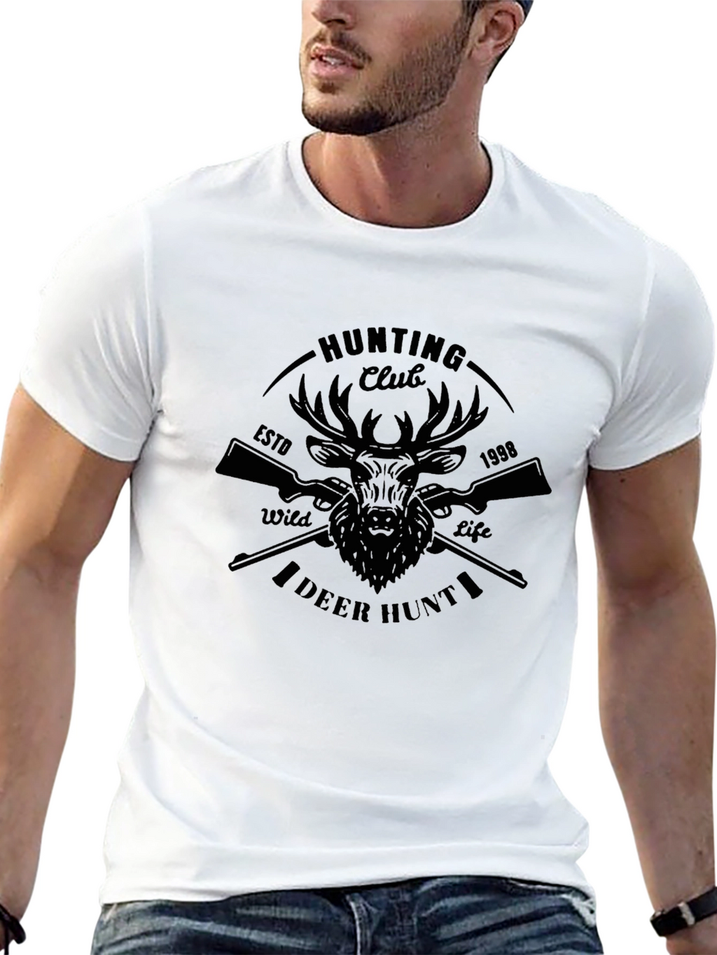 Hunting Club Deer Hunt Graphic T-Shirt