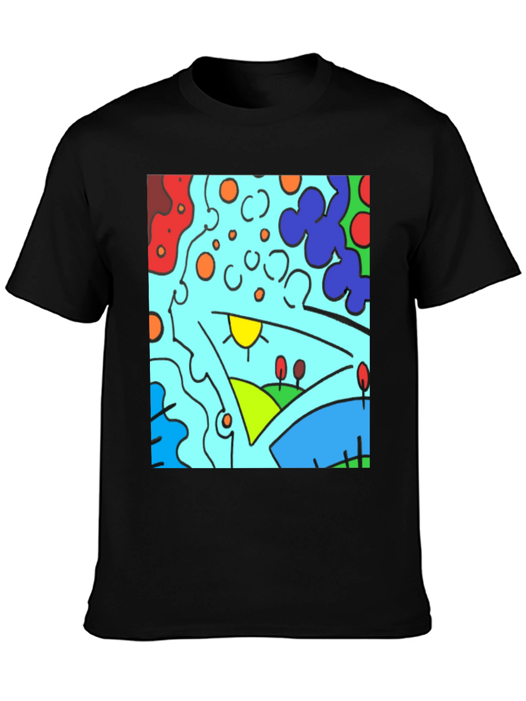 Abstract Art Graphic Tee - Modern Casual Comfort