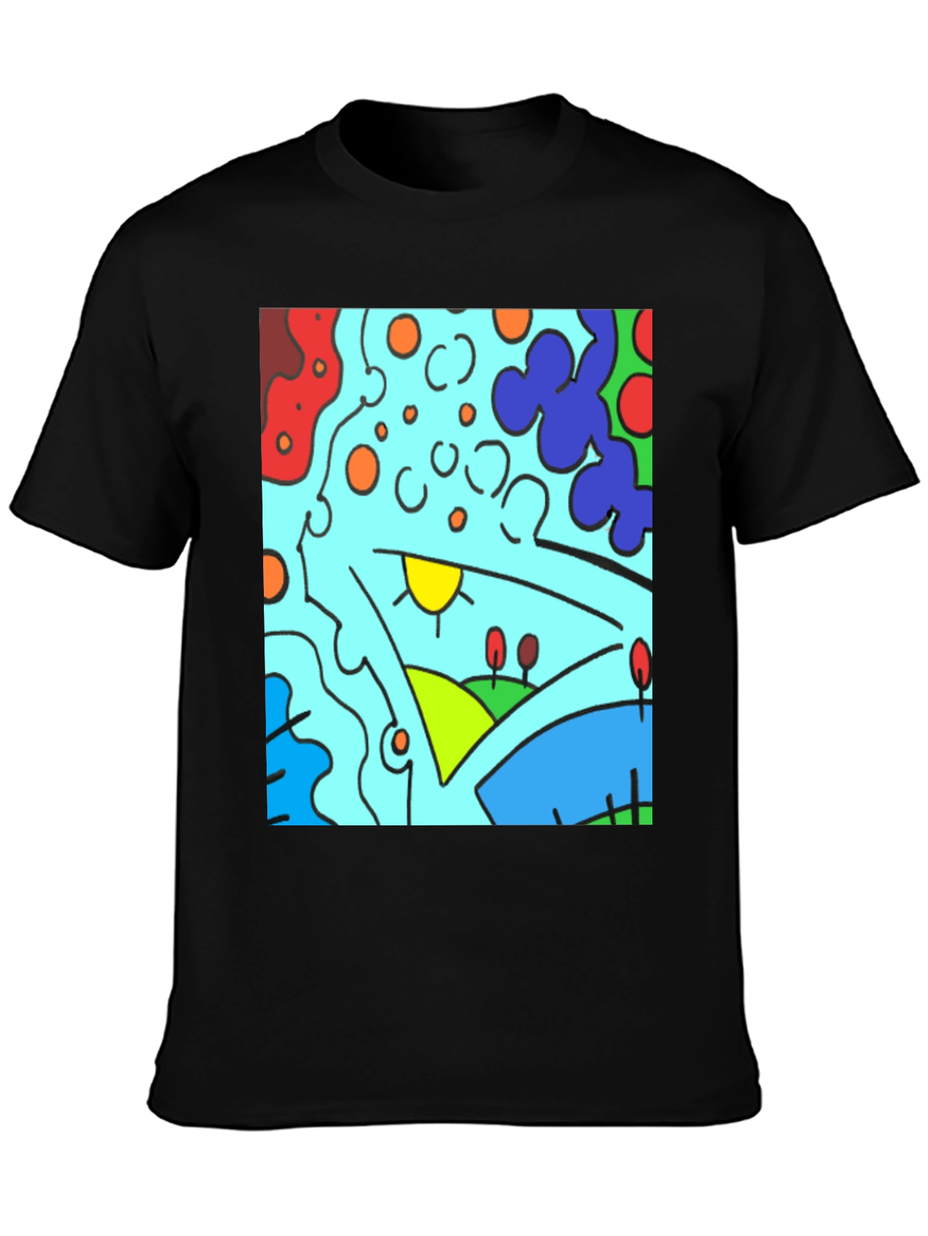 Abstract Art Graphic Tee - Modern Casual Comfort