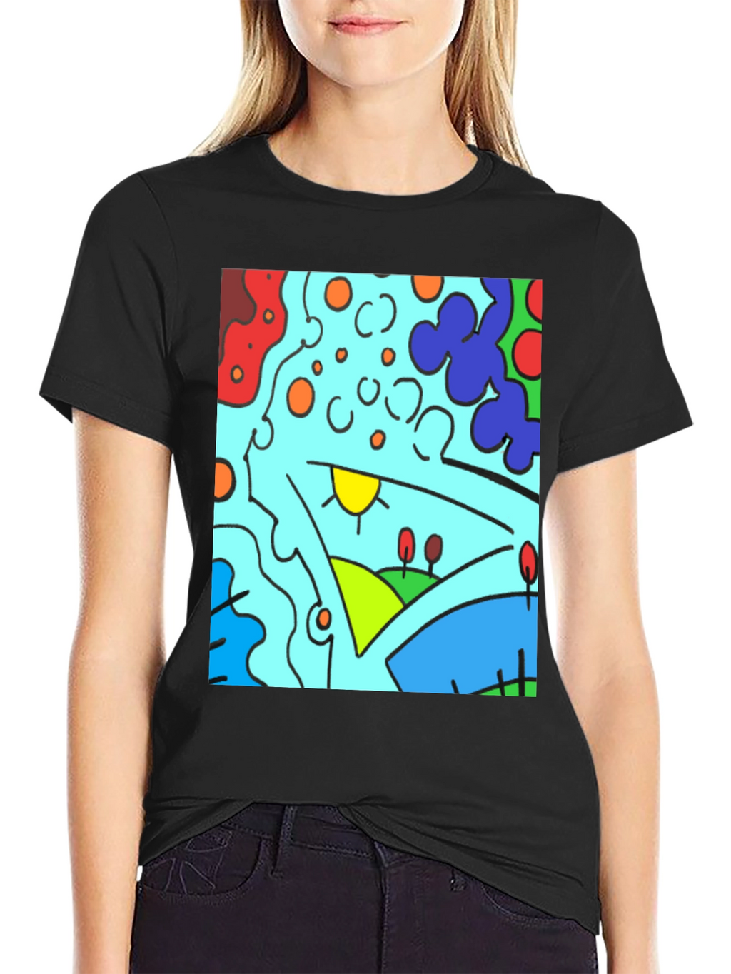 Abstract Art Graphic Tee - Modern Casual Comfort