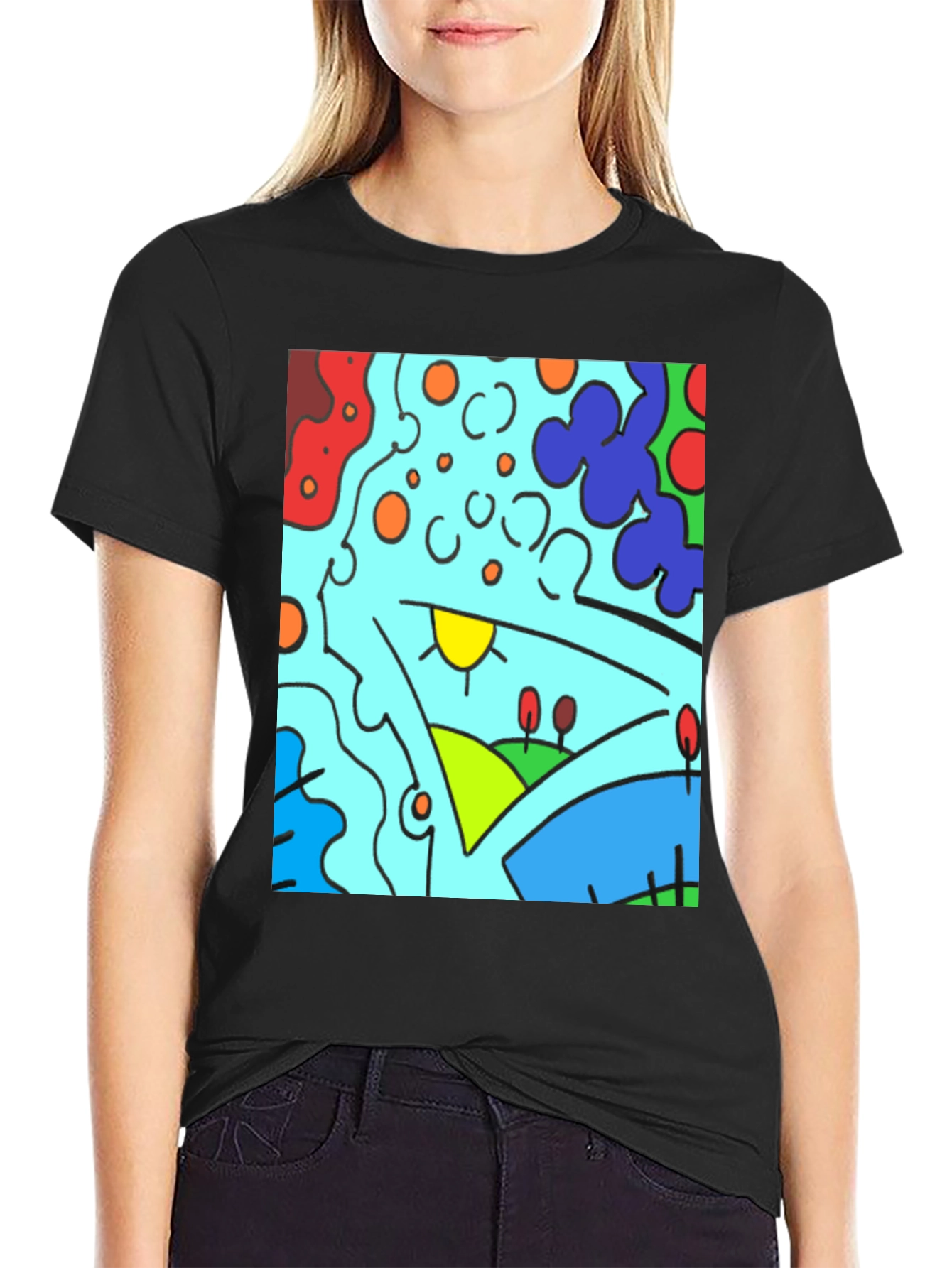Abstract Art Graphic Tee - Modern Casual Comfort
