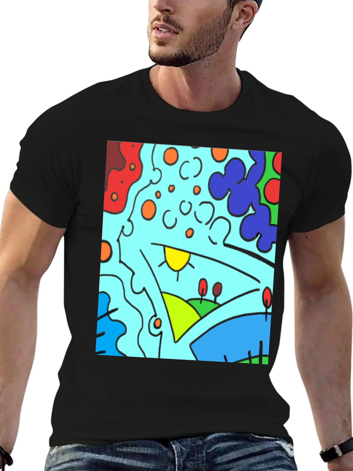 Abstract Art Graphic Tee - Modern Casual Comfort