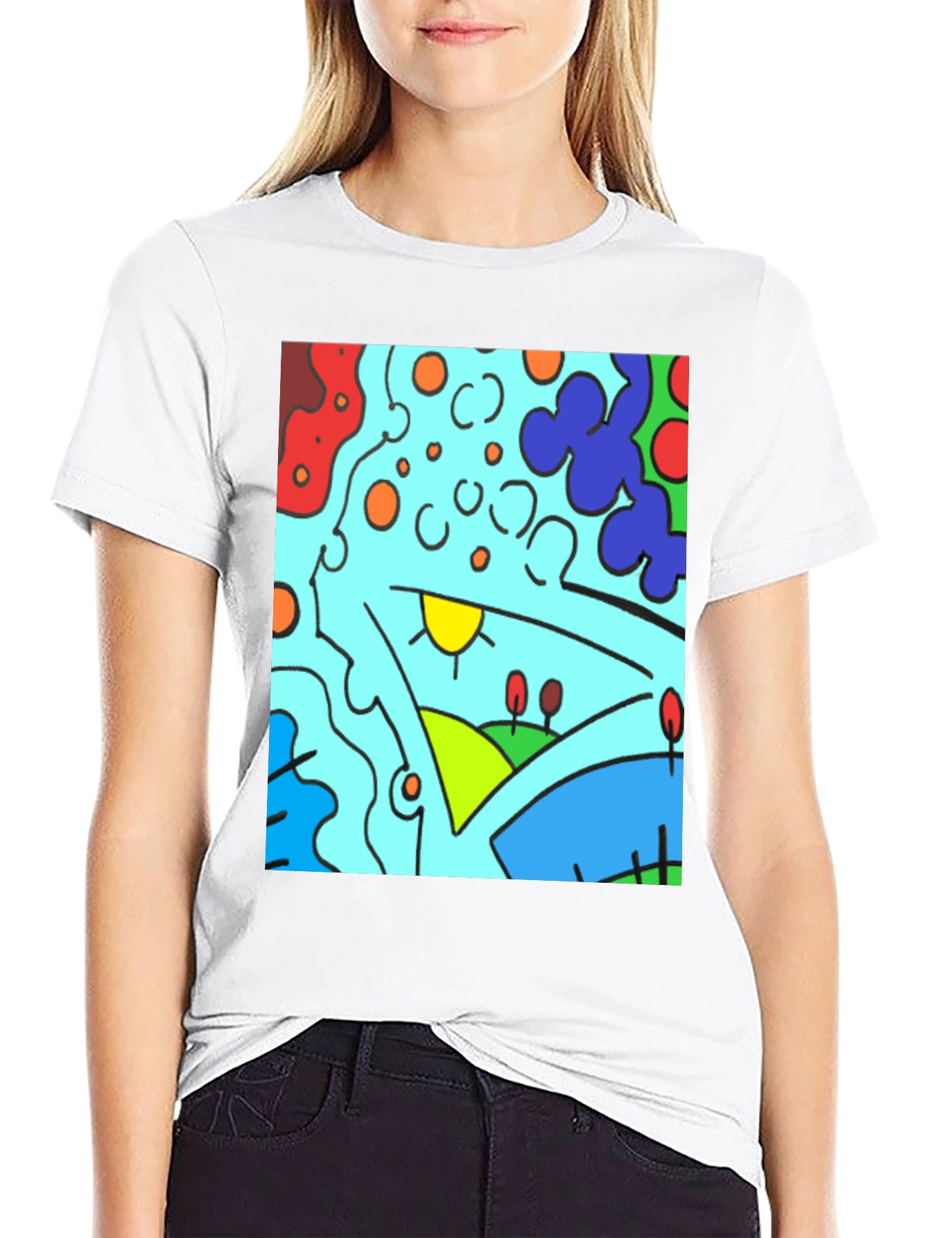 Abstract Art Graphic Tee - Modern Casual Comfort