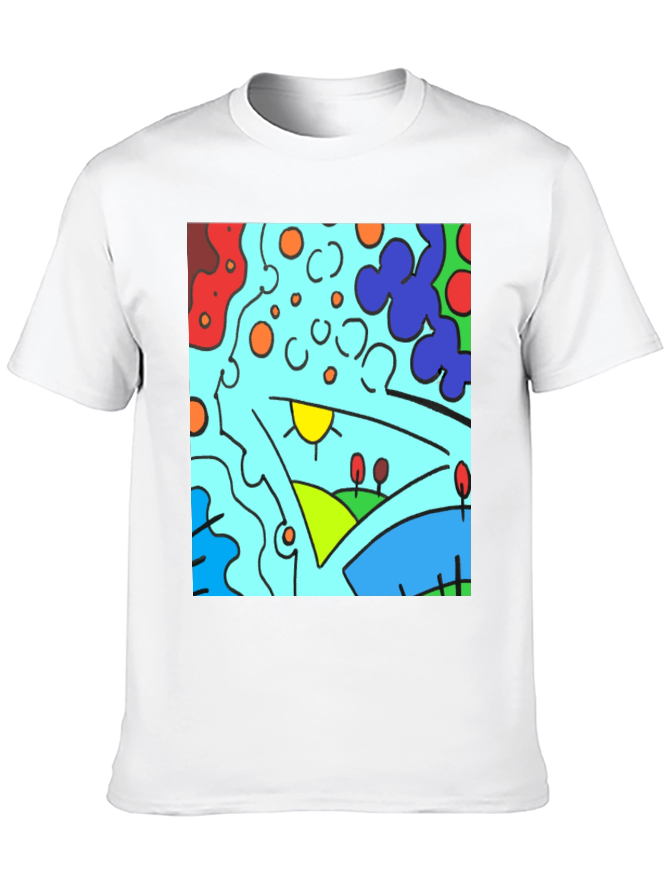 Abstract Art Graphic Tee - Modern Casual Comfort