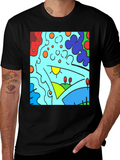 Abstract Art Graphic Tee - Modern Casual Comfort
