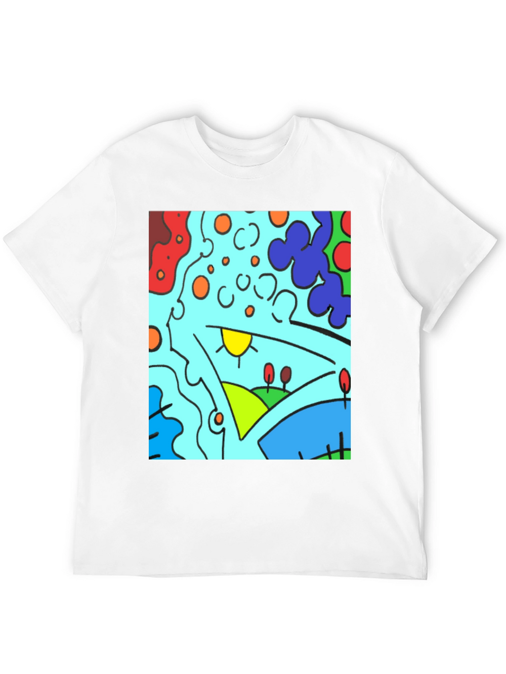 Abstract Art Graphic Tee - Modern Casual Comfort