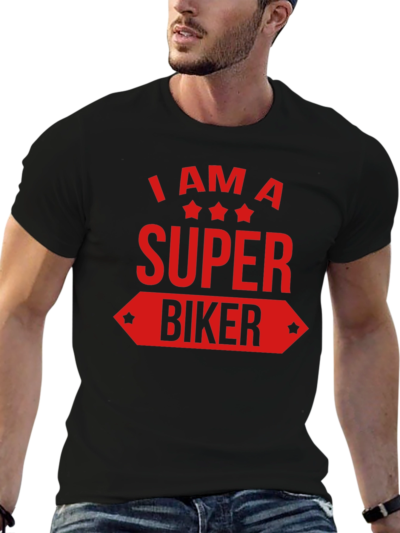 Super Biker Graphic Tee - Black