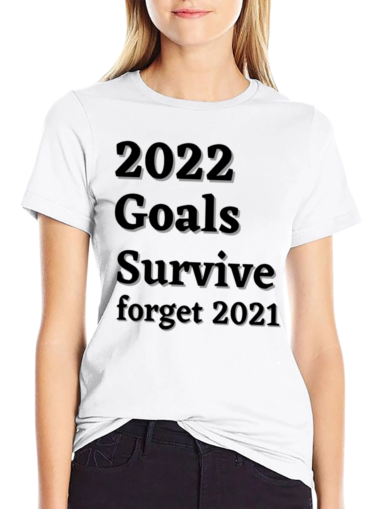 2022 Goals Survive T-Shirt Funny New Year