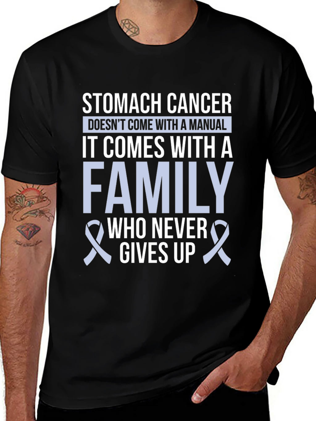 Stomach Cancer Awareness T-Shirt - Family Support