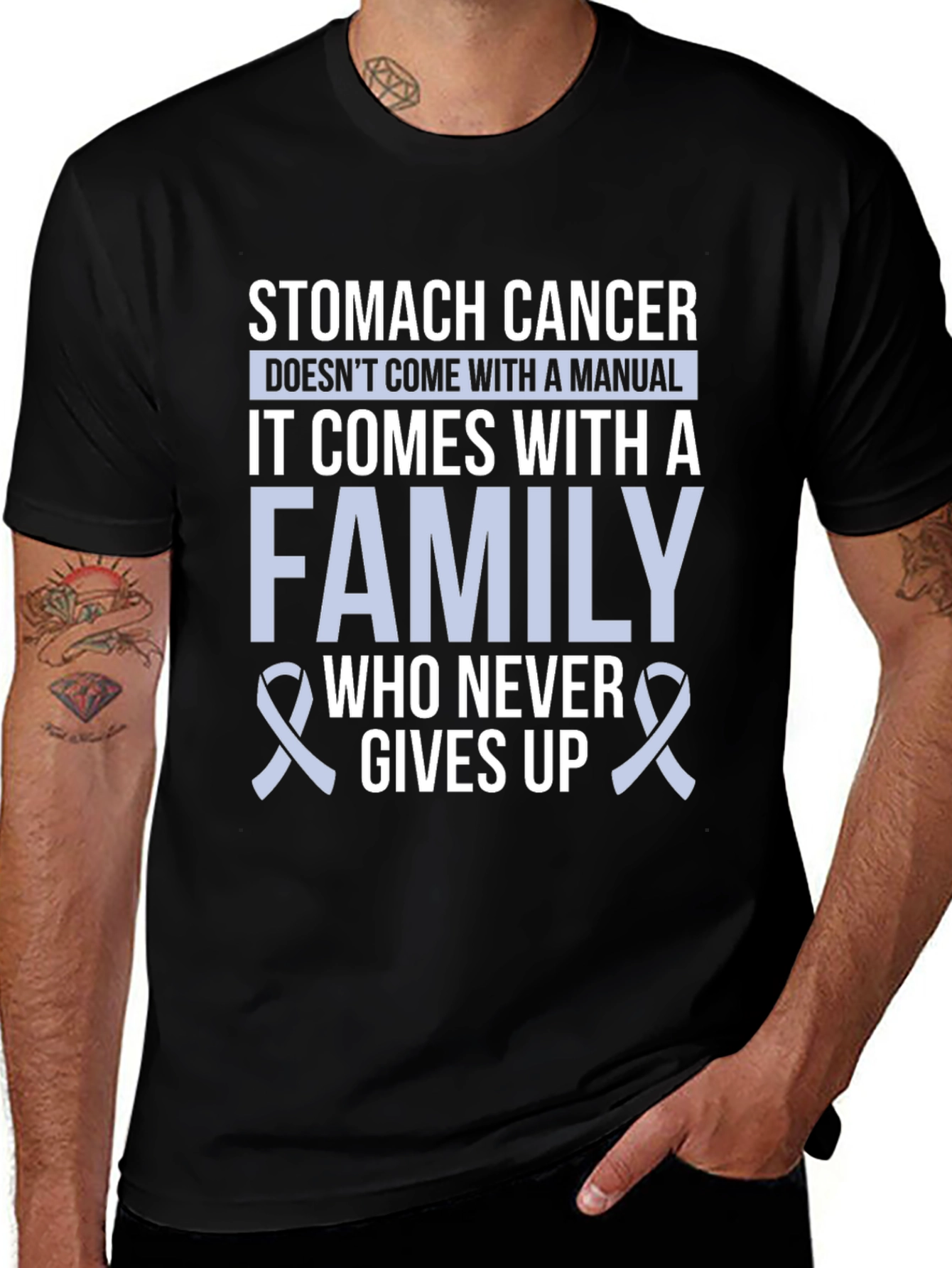 Stomach Cancer Awareness T-Shirt - Family Support