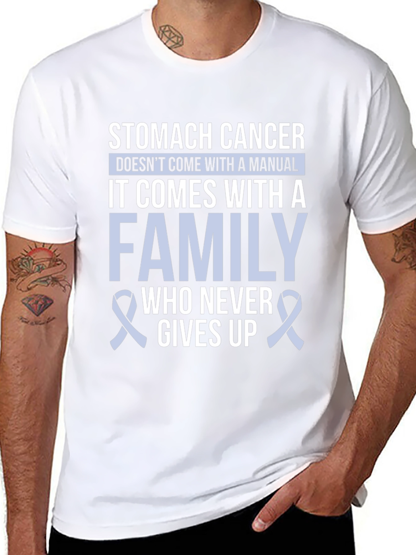Stomach Cancer Awareness T-Shirt - Family Support
