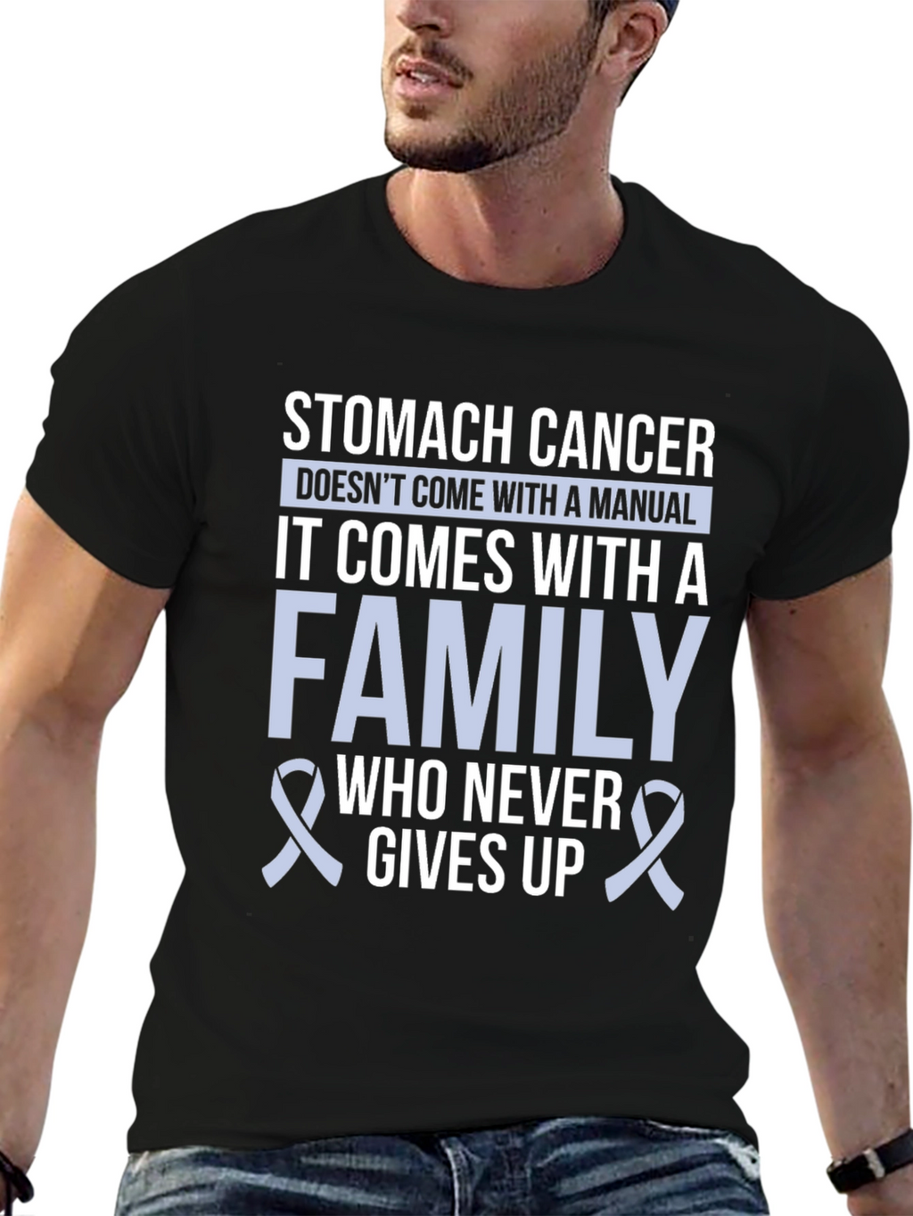 Stomach Cancer Awareness T-Shirt - Family Support