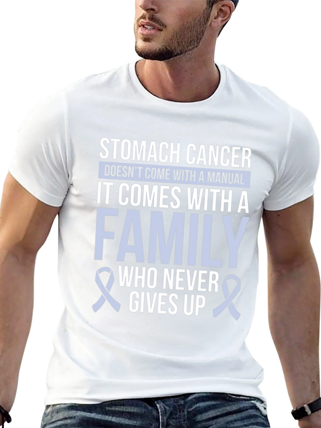 Stomach Cancer Awareness T-Shirt - Family Support