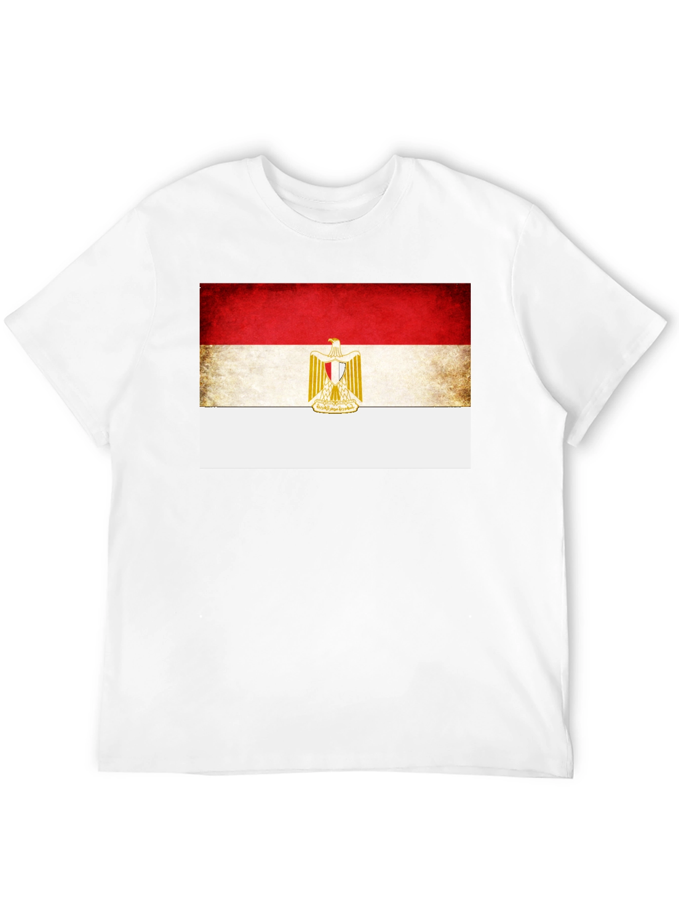 Egypt Flag Graphic Print Black T-Shirt