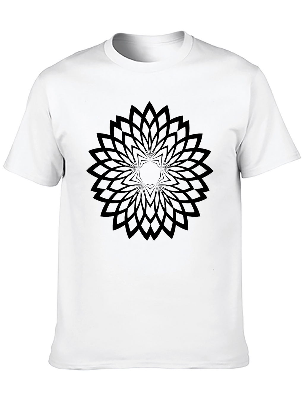Geometric Flower T-Shirt - Modern Minimalist Design