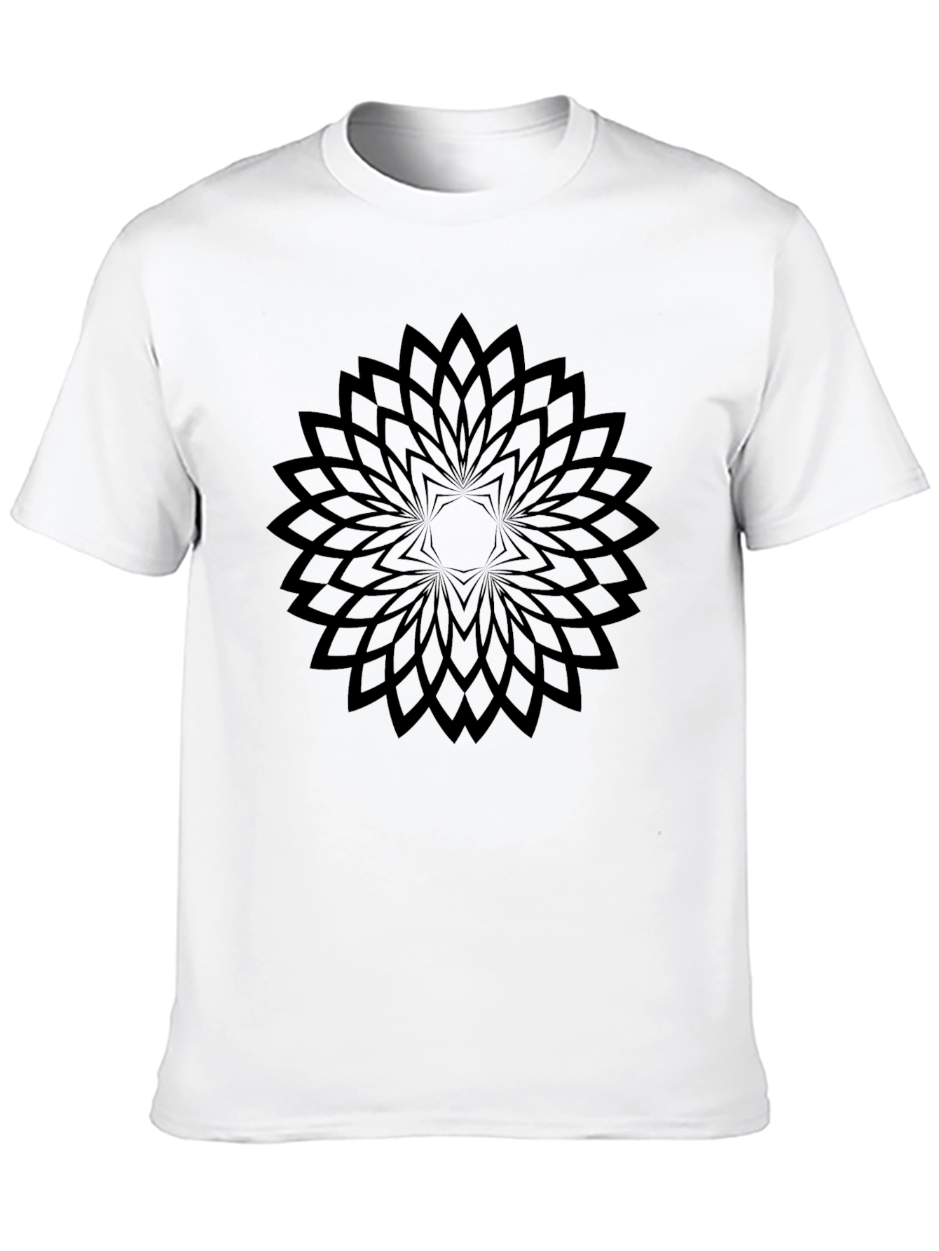 Geometric Flower T-Shirt - Modern Minimalist Design