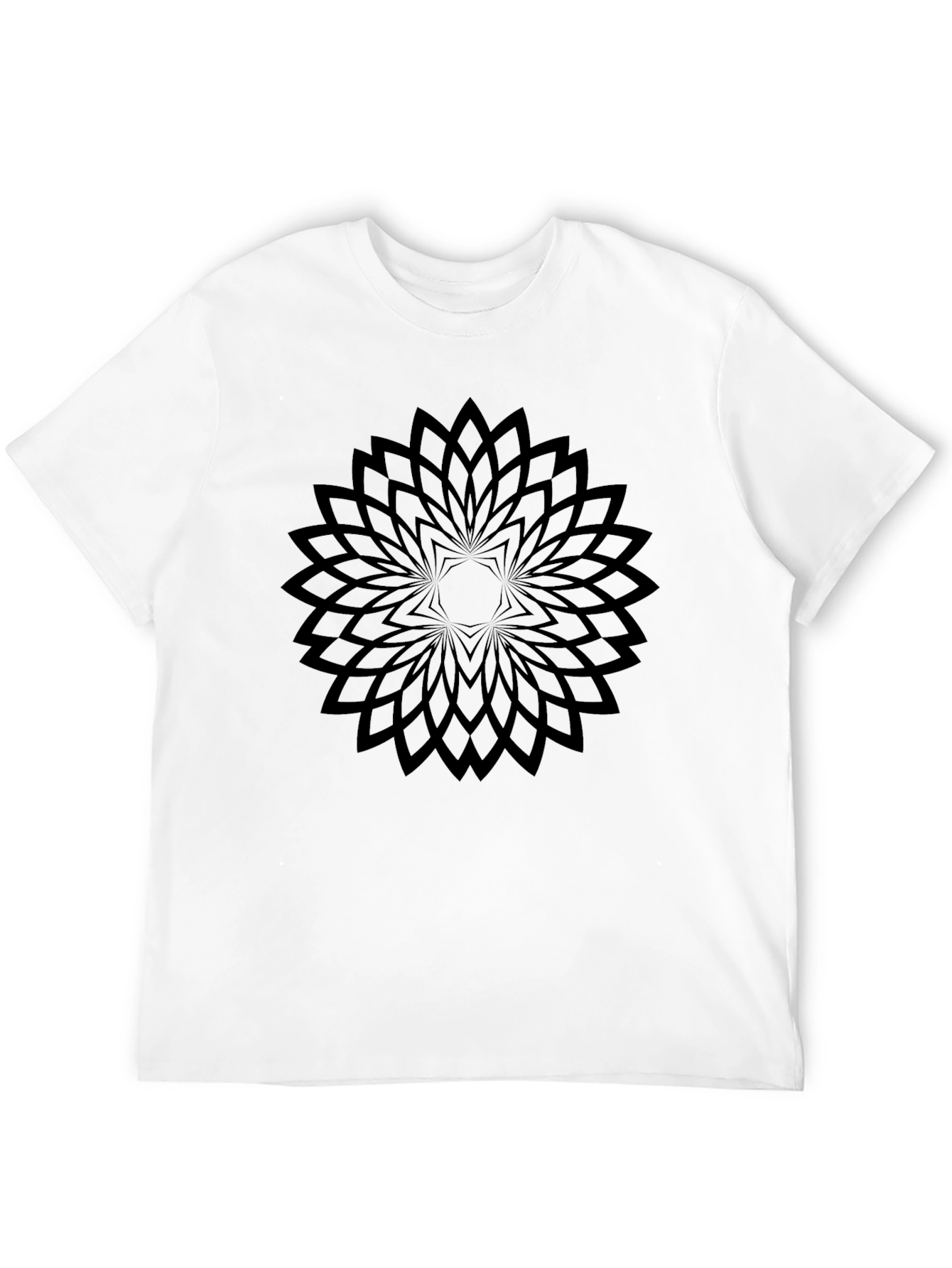 Geometric Flower T-Shirt - Modern Minimalist Design