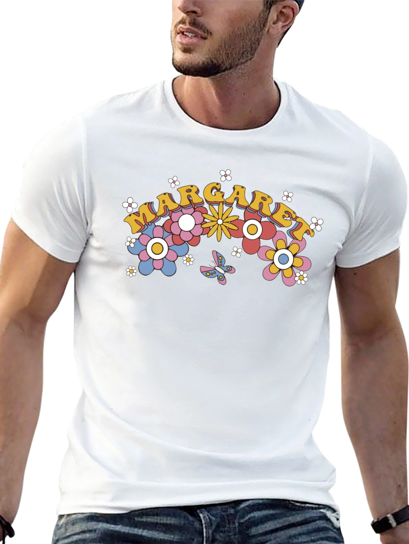 Margaret Floral Retro Style T-Shirt