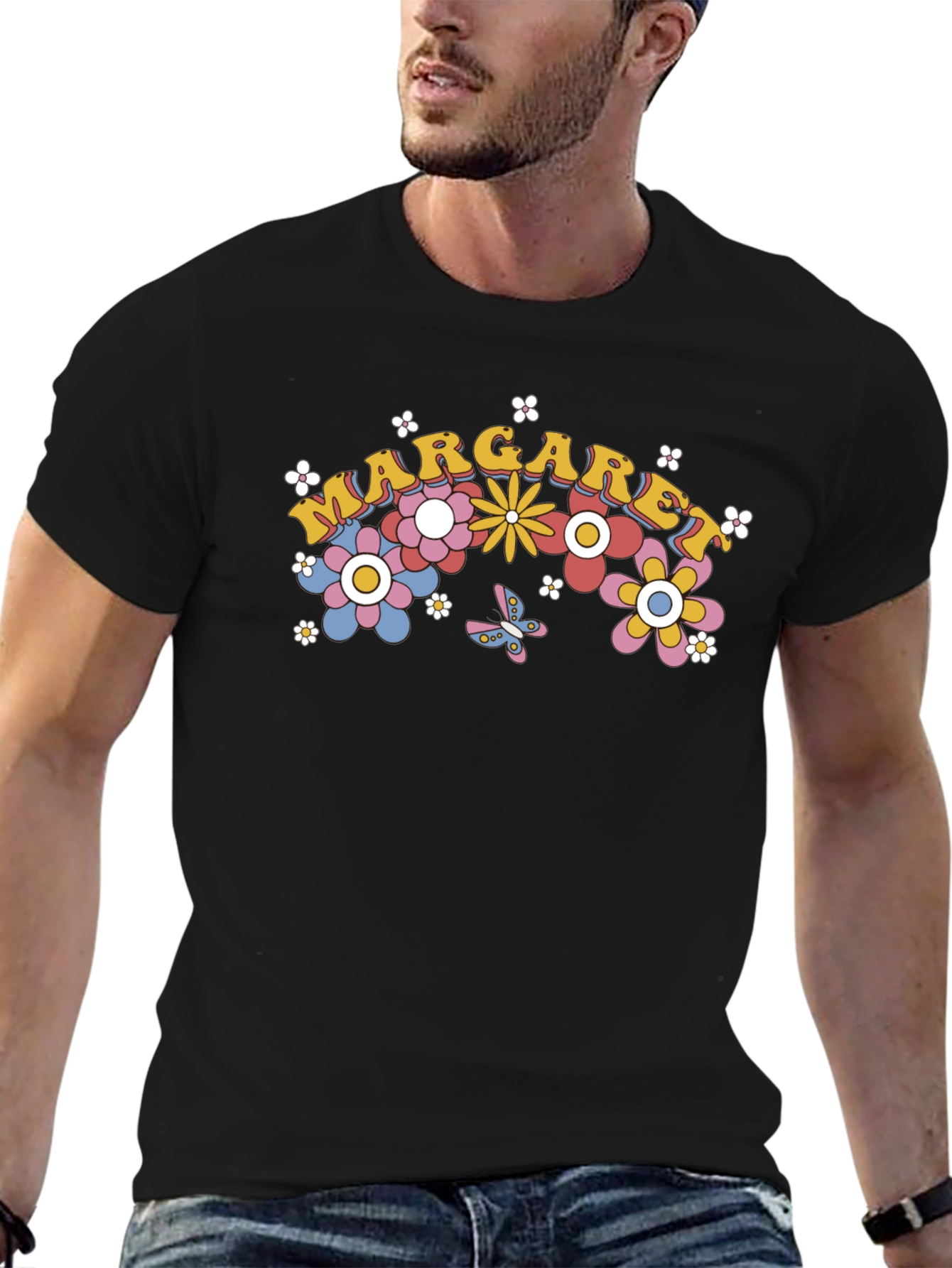 Margaret Floral Retro Style T-Shirt