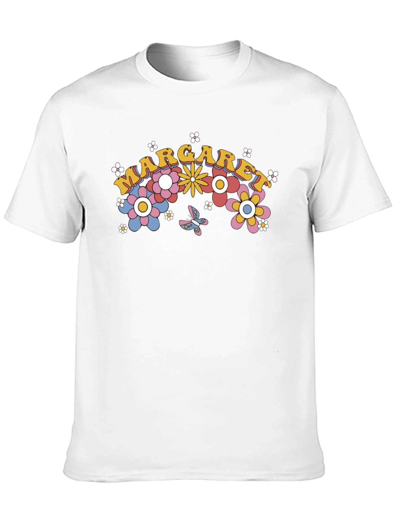 Margaret Floral Retro Style T-Shirt