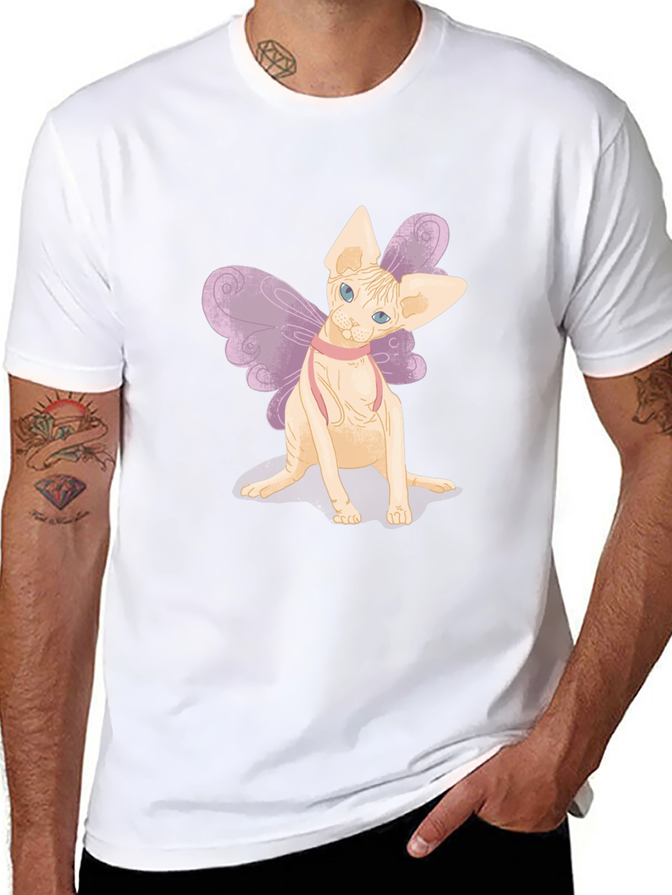 Sphynx Cat Fairy T-Shirt - Unique Pet Graphic Tee