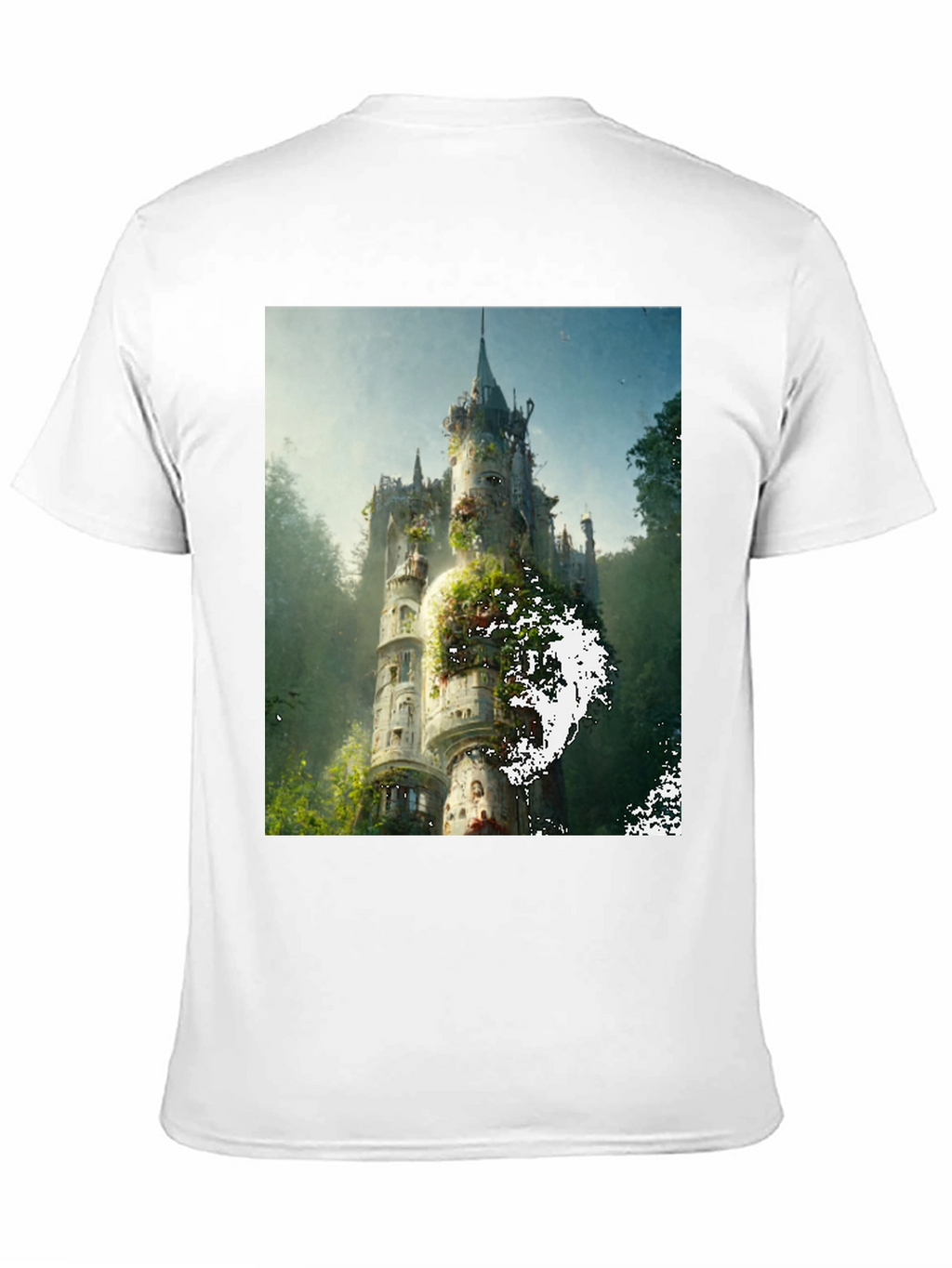 Enchanted Castle Graphic Tee - Black Cotton Comfort