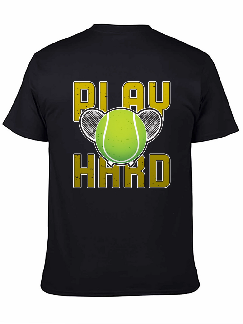 Play Hard Tennis Graphic Tee - Black