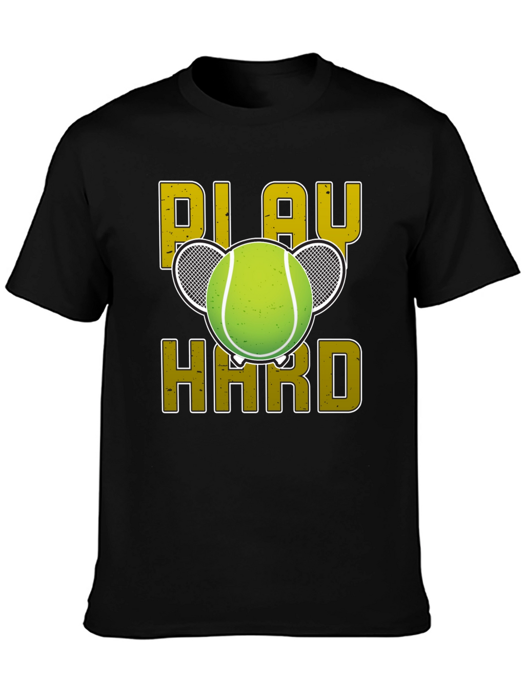 Play Hard Tennis Graphic Tee - Black