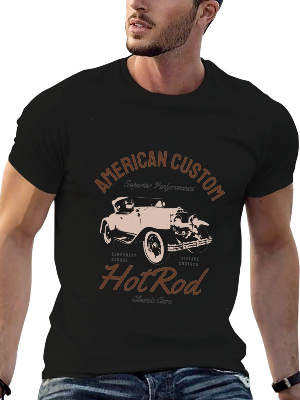 American Custom Hot Rod Graphic T-Shirt