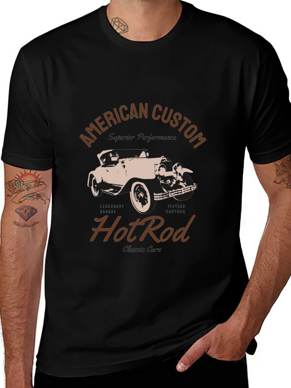 American Custom Hot Rod Graphic T-Shirt