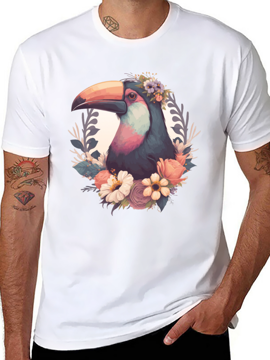 Floral Toucan Graphic Tee