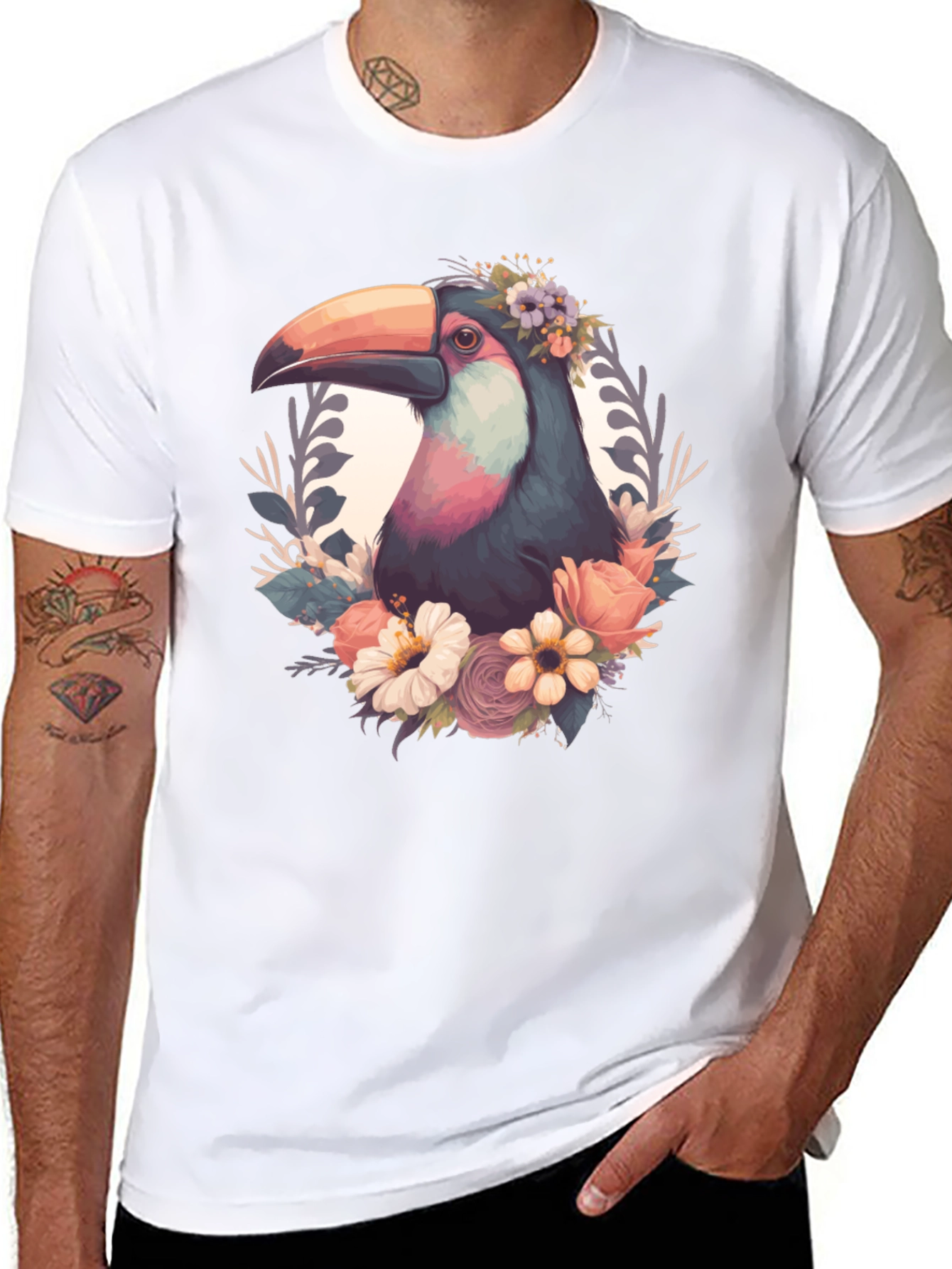 Floral Toucan Graphic Tee