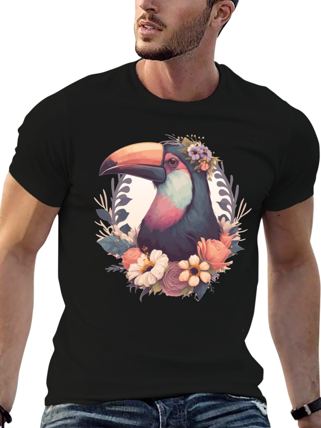 Floral Toucan Graphic Tee