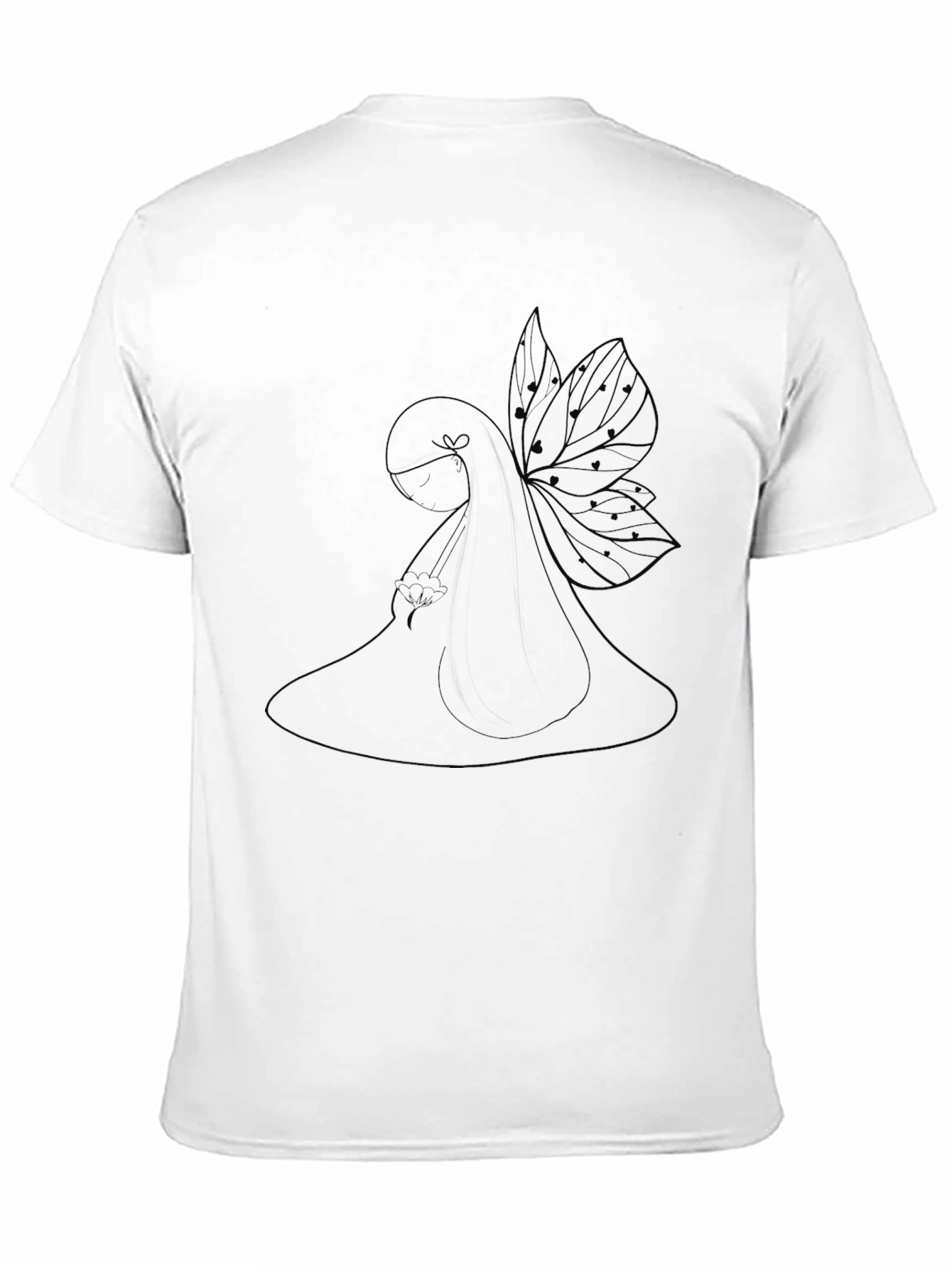 Black T-Shirt with Abstract Graphic Design