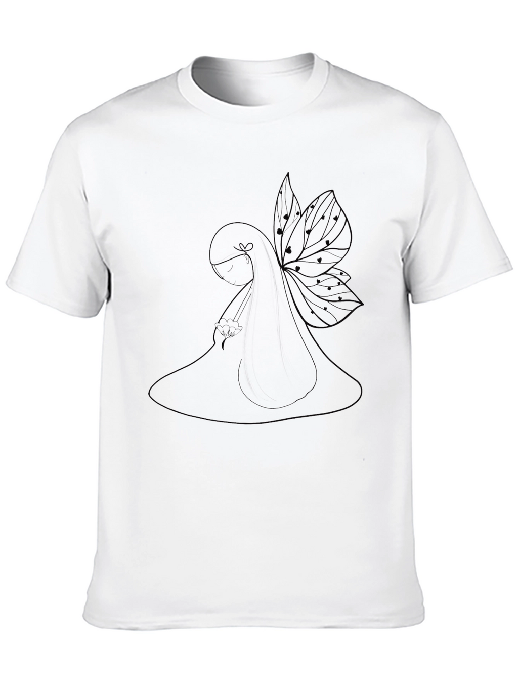 Black T-Shirt with Abstract Graphic Design