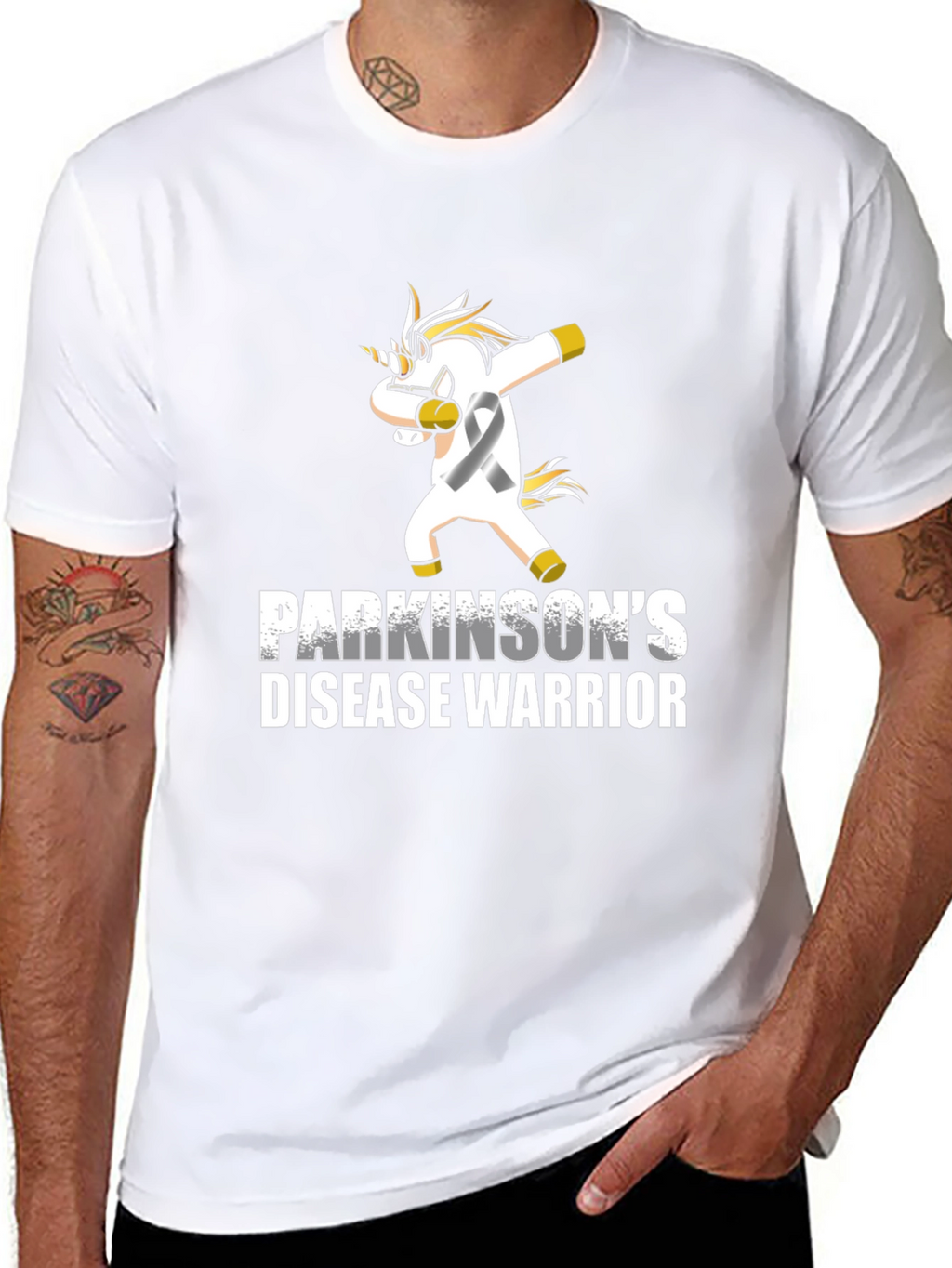 Parkinsons Warrior Unicorn Dabbing T-Shirt