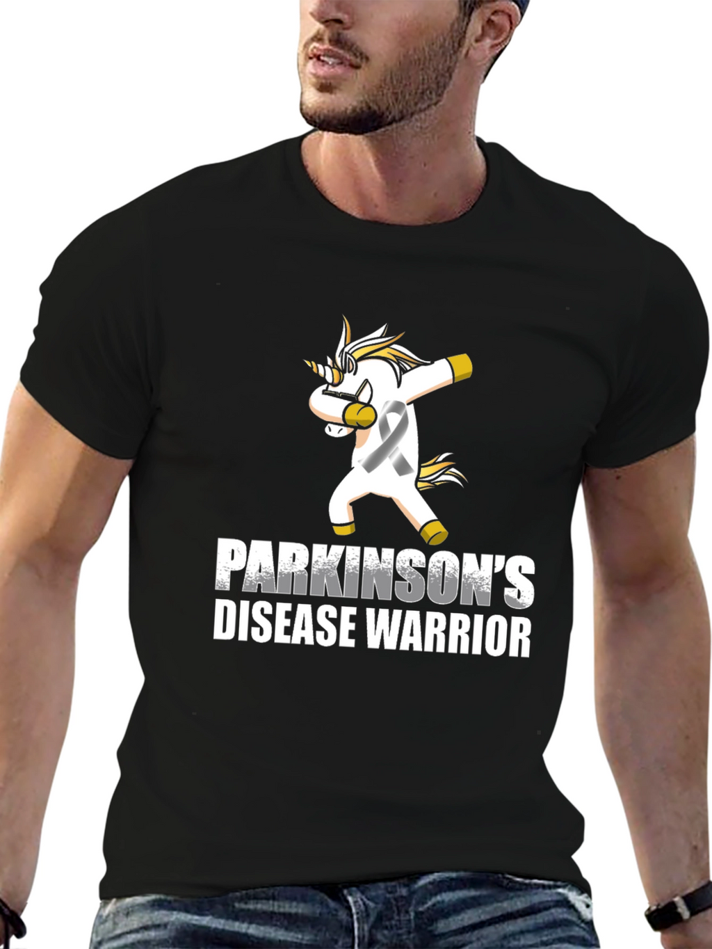 Parkinsons Warrior Unicorn Dabbing T-Shirt