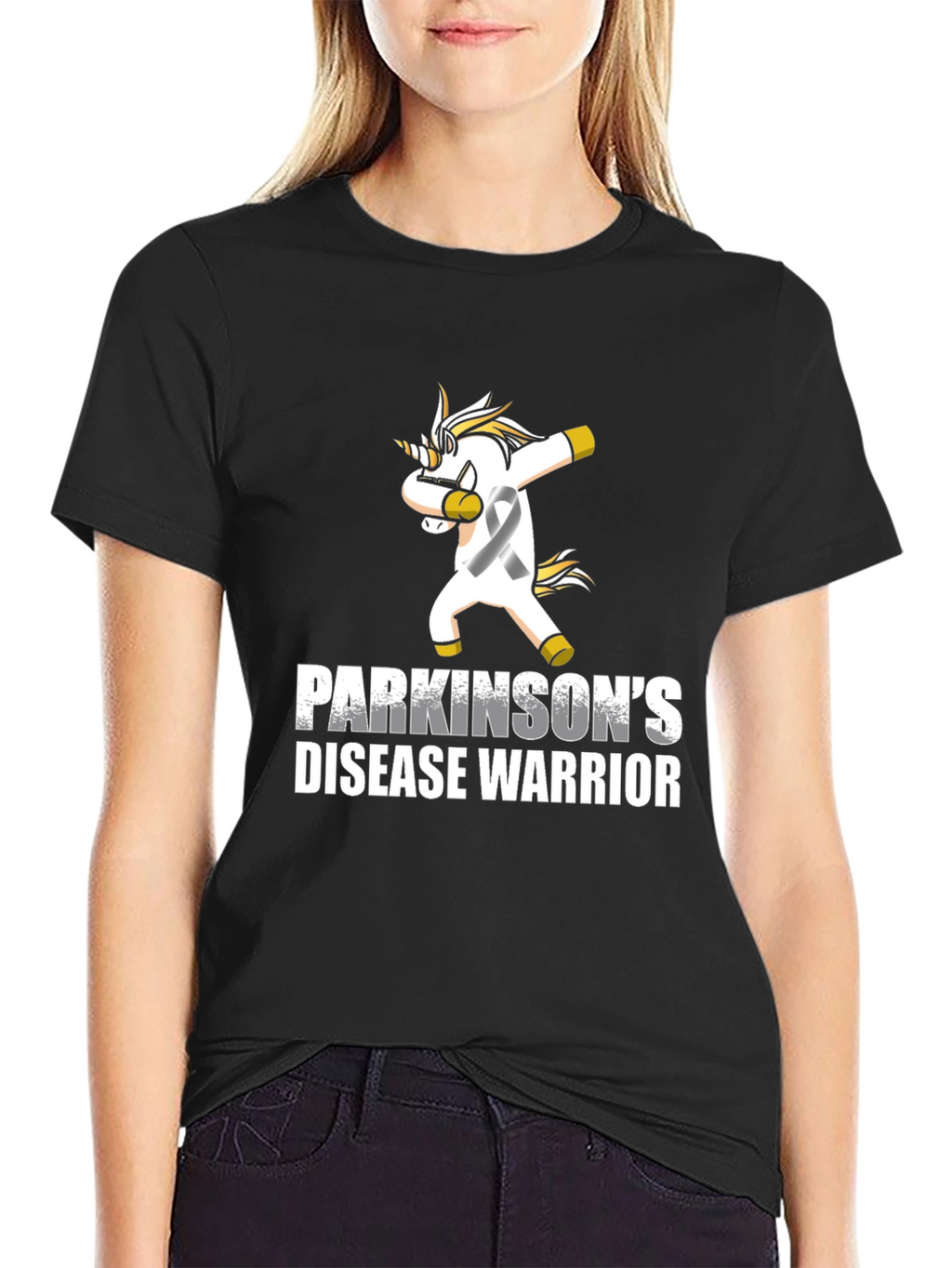 Parkinsons Warrior Unicorn Dabbing T-Shirt