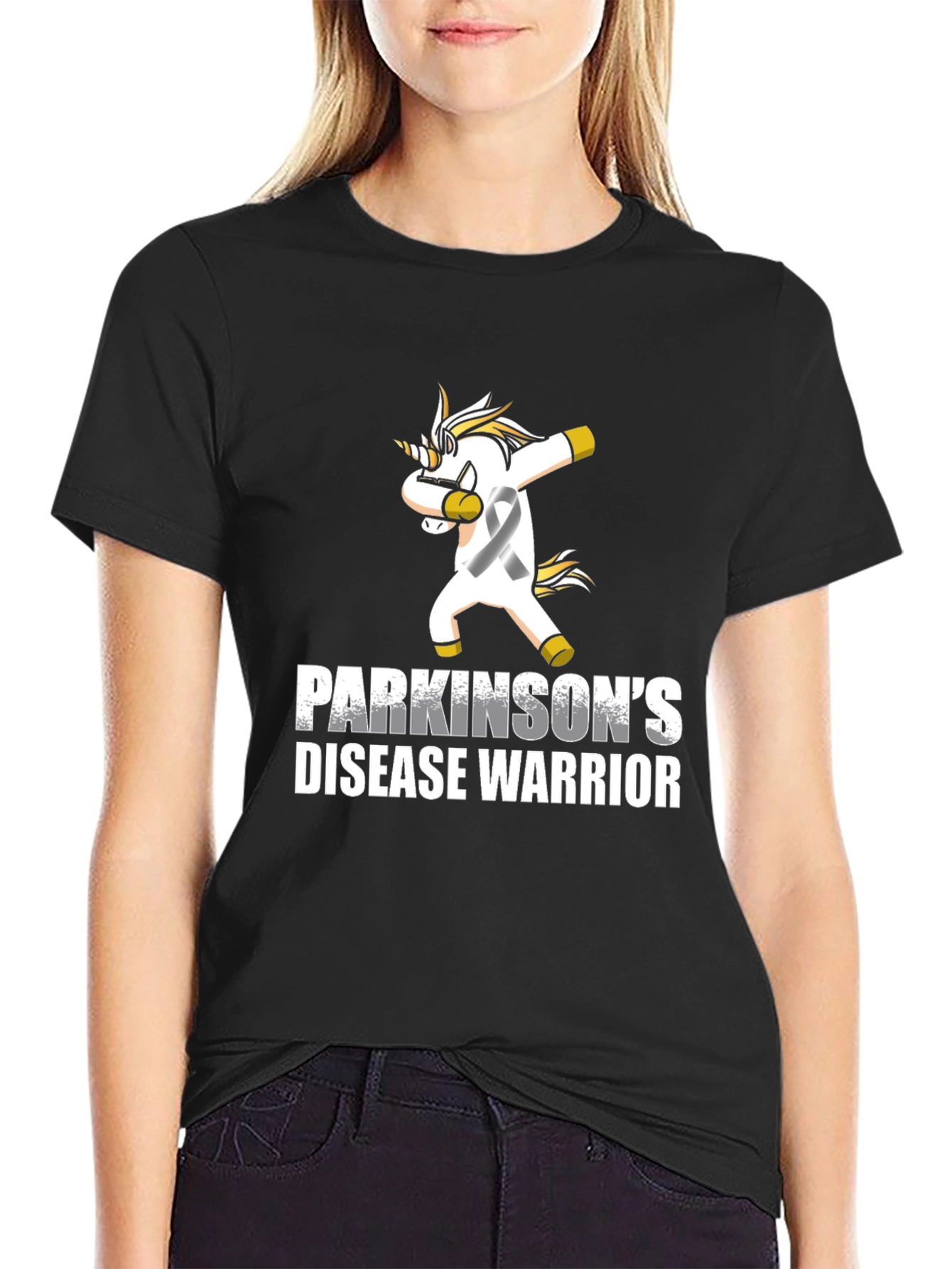 Parkinsons Warrior Unicorn Dabbing T-Shirt