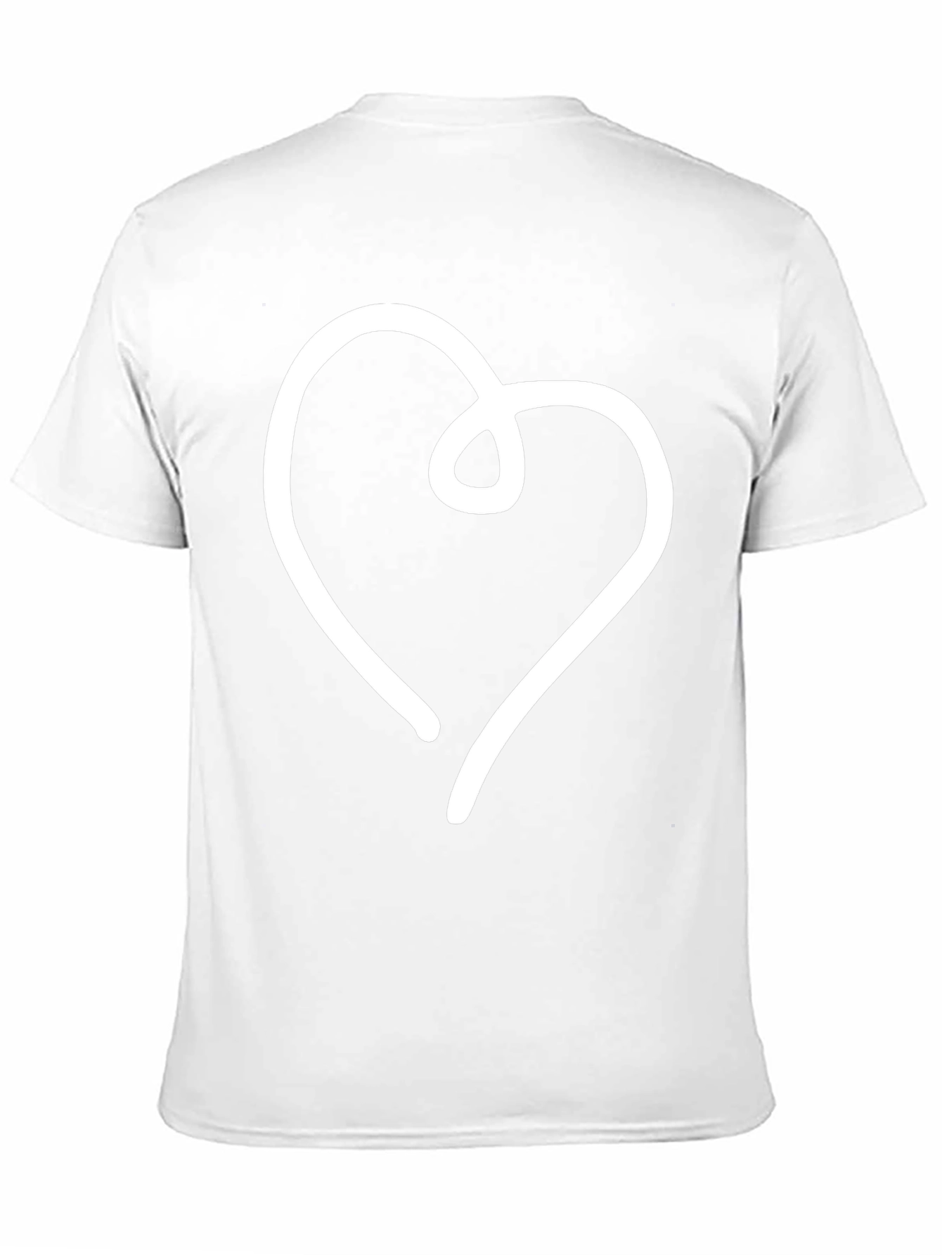 Simple Heart Graphic Black T-Shirt
