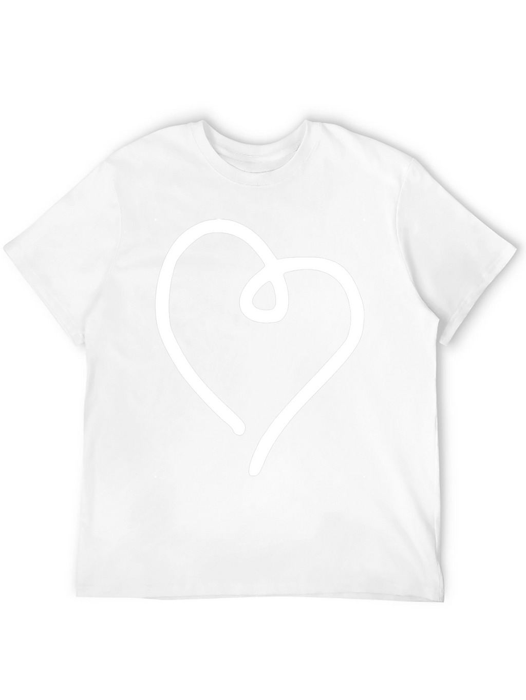 Simple Heart Graphic Black T-Shirt
