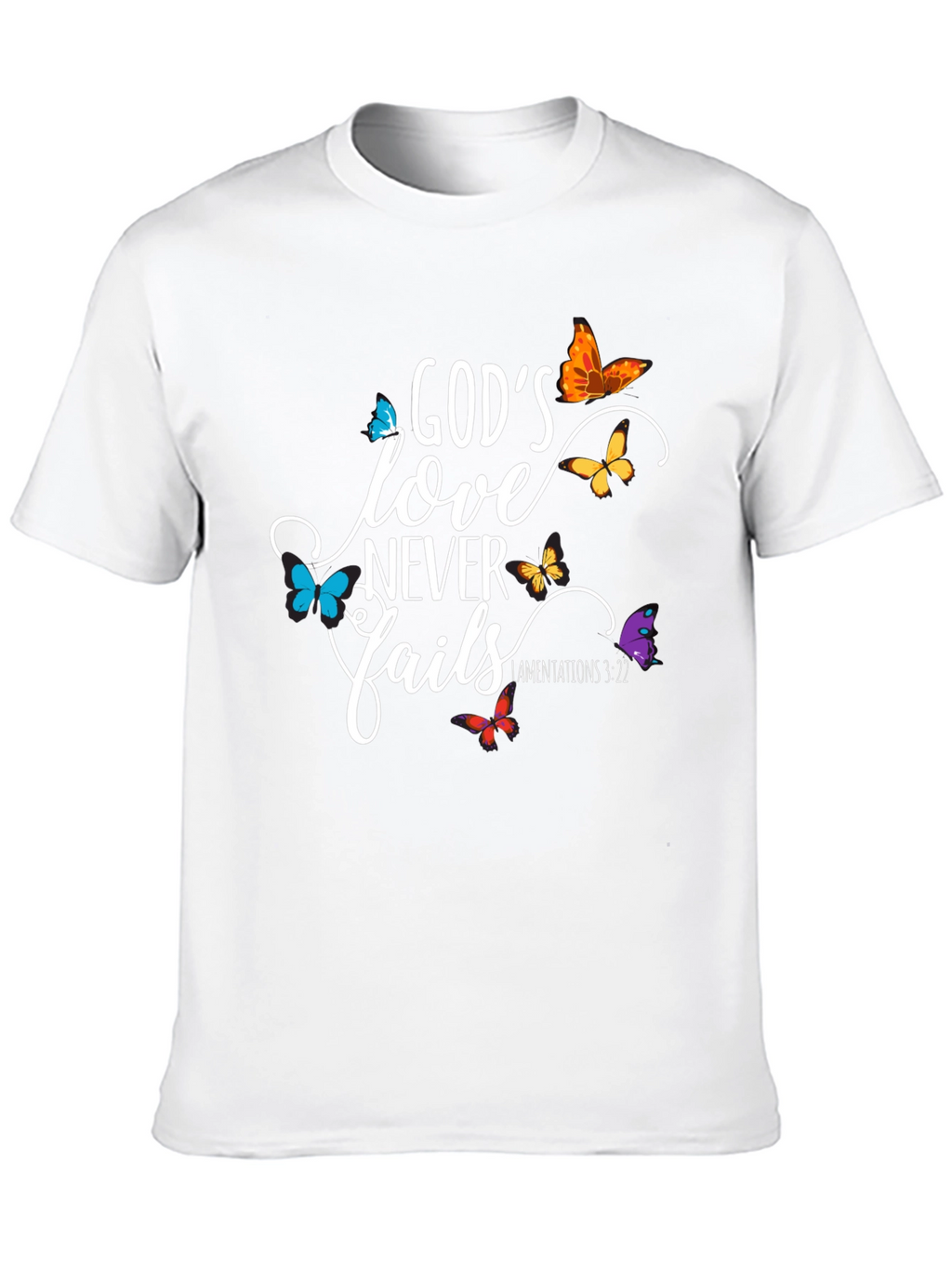 Gods Love Never Fails Christian T-Shirt