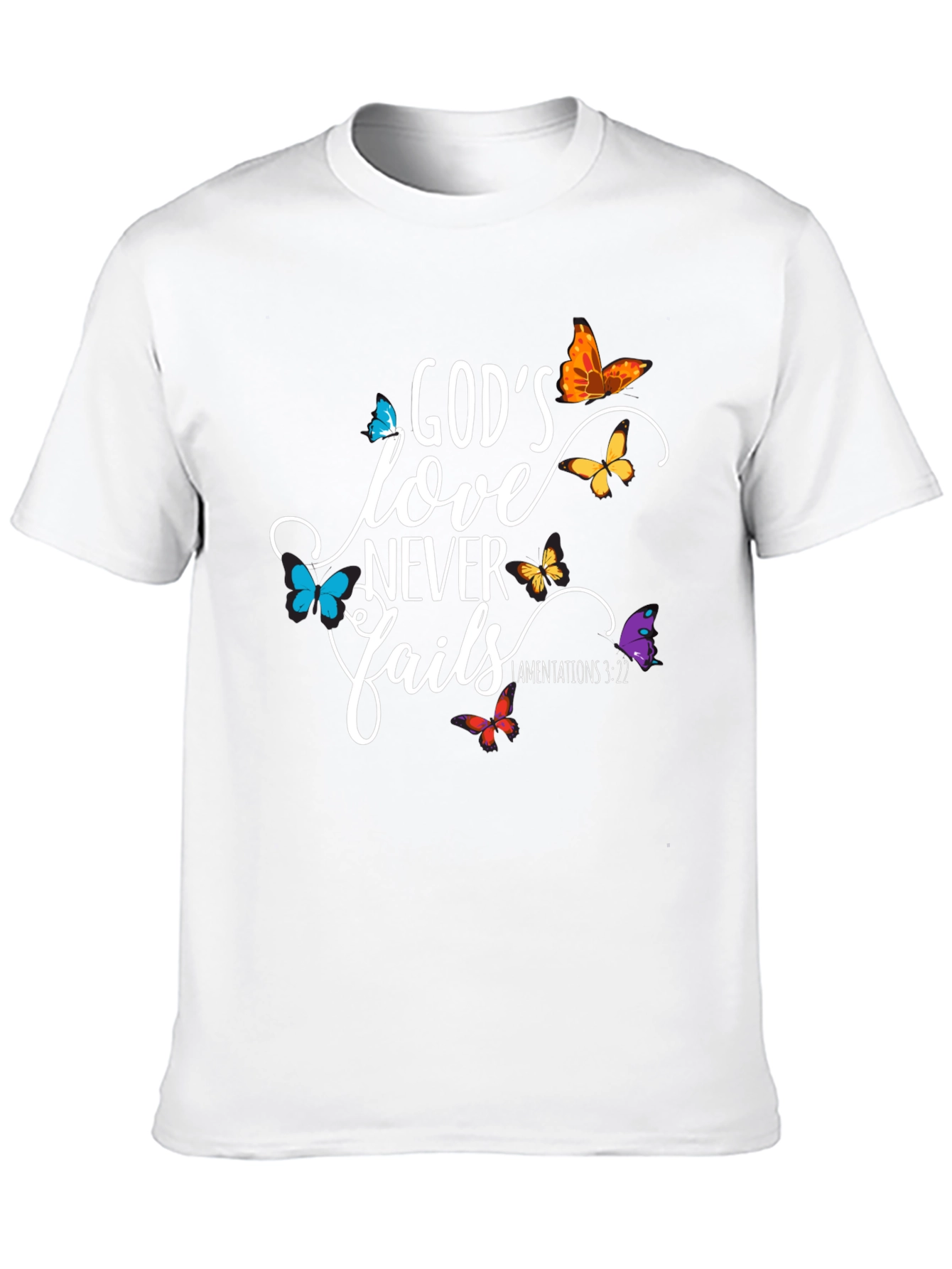 Gods Love Never Fails Christian T-Shirt